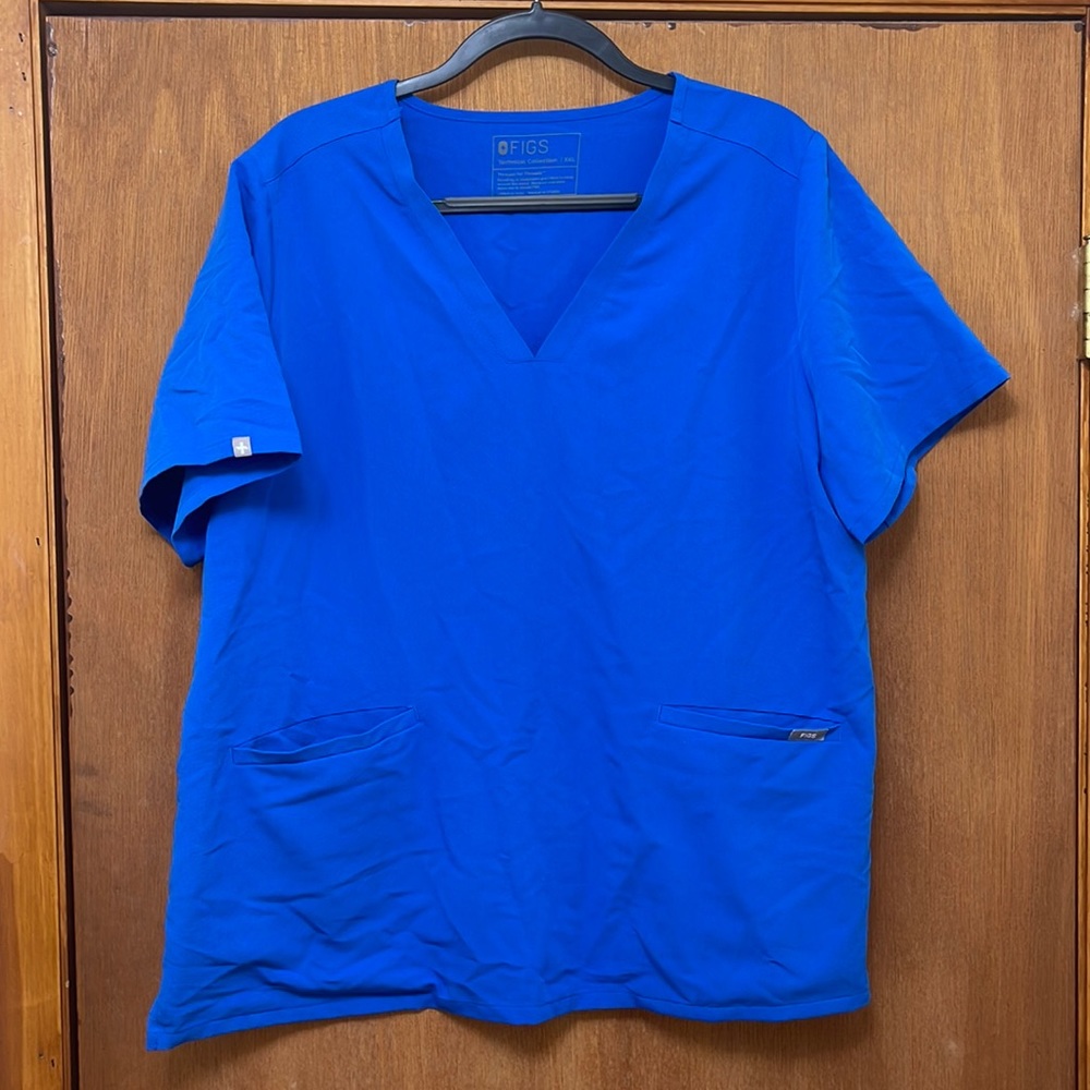Figs Casma Scub top Royal Blue